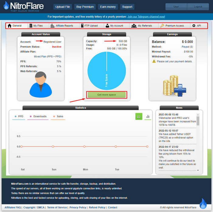 NitroFlare Pro: 100ТБ пожизненного облачного хранилища Бесплатно, Халява, Акции, Компьютер, Память, Услуги, Интернет, Длиннопост, Подписки, Лайфхак, Экономия, Облачное хранилище, Гайд, Полезное, Telegram (ссылка)